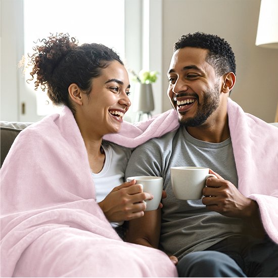Auronic Electric Blanket - 200x180cm - Wärmedecke - 2 Personen - 3 Wärmestufen - Decke - Mit Timer - Heizdecke - Pink