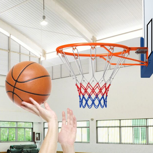 Coast 45 cm Basketballring mit Netz für alle Jahreszeiten Wandmontierter Basketballständer mit Doppelfedern