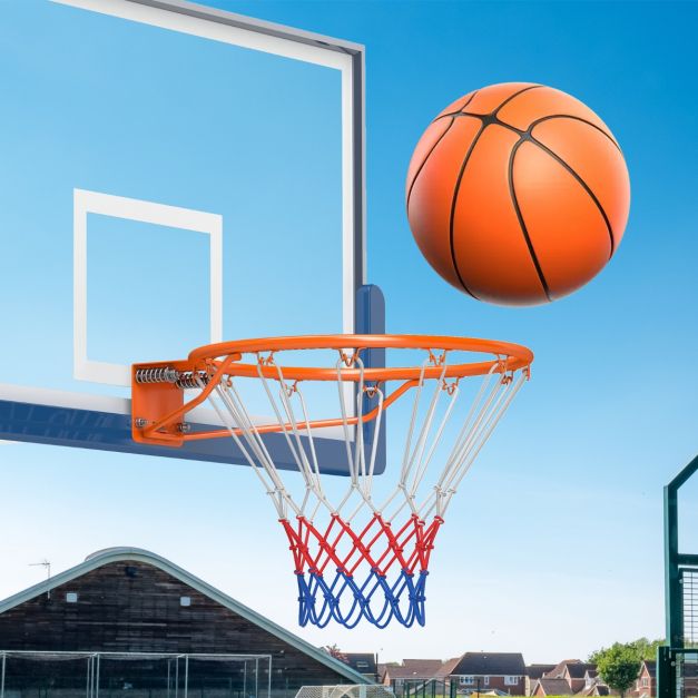 Coast 45 cm Basketballring mit Netz für alle Jahreszeiten Wandmontierter Basketballständer mit Doppelfedern