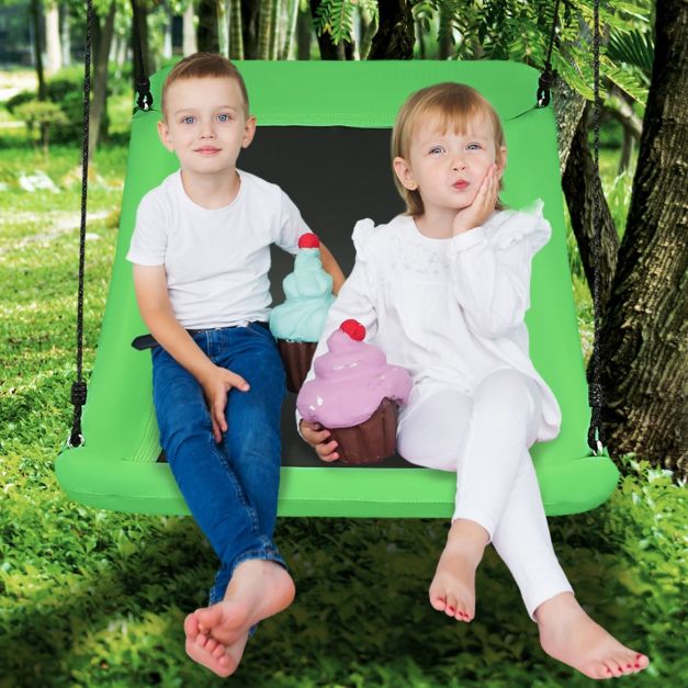 Baumschaukel Outdoor Oxford Stoff Garten Schaukel Set 83 x 155 cm Grün