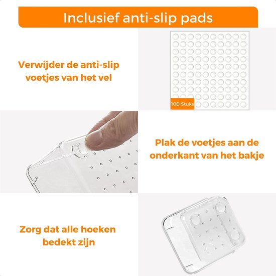 Posity Drawer Organiser - 25 Stück - Organizer Trays - Drawer Trays - Storage Trays - Make-up Organizer - Für Küche, Bad & Büro - Kunststoff - Transparent