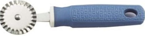 Herenthal Pizzaschneider - Spülmaschinengeeignet - Edelstahl - Mit Aufhängehaken - Teigschneider - Blau