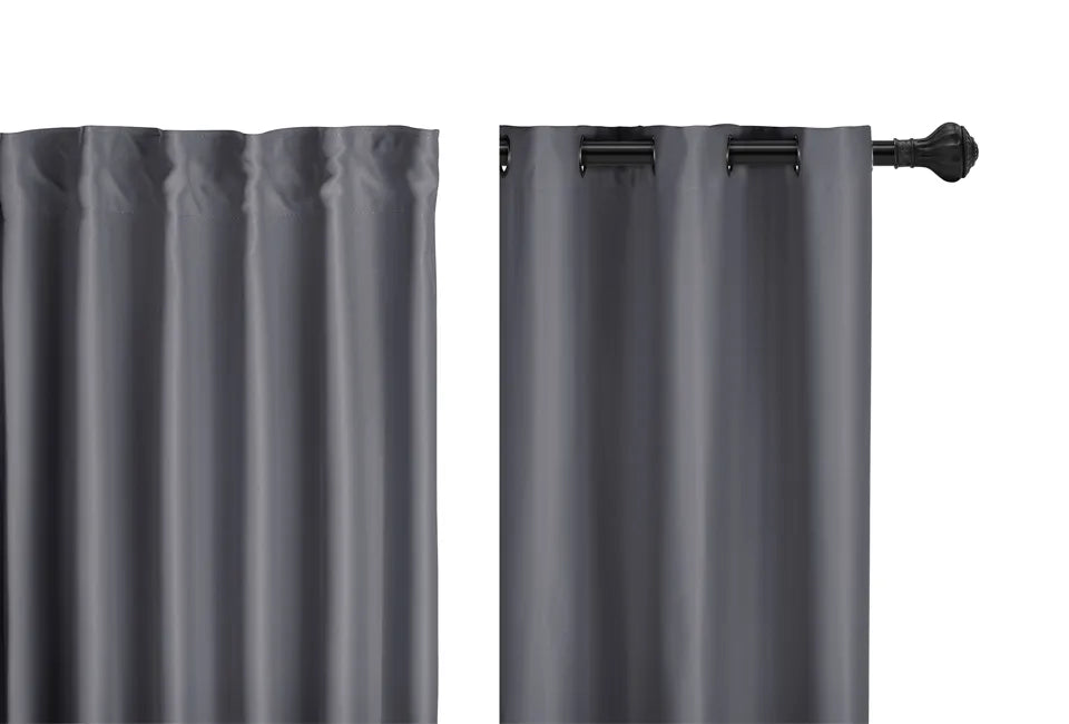 Home&Comfort Verdunkelungsvorhänge – 3-lagig – 95 % lichtundurchlässig – 150/300 x 250 cm – Schwarz