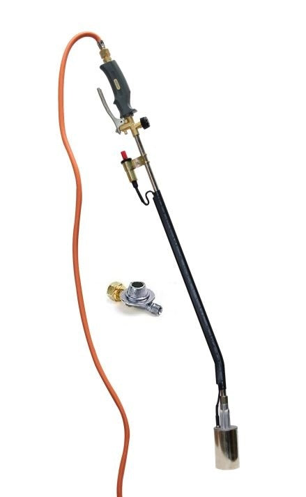 Gas-Unkrautbrenner mit Piezo, 5-Meter-Gasschlauch und Druckregler