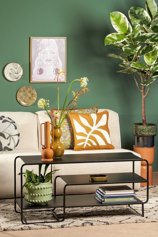 Mica Decorations Jules Couchtisch - L110 x B38 x H50 cm - Metall - Schwarz