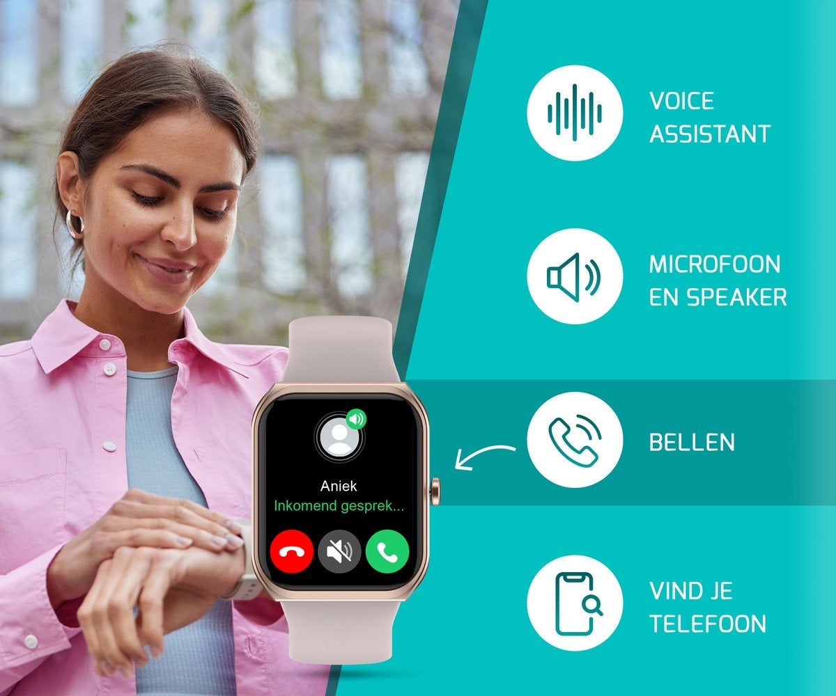 FITAGE Smartwatch - Schrittzähler - Sportuhr - Rosa