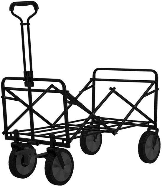 Wagen / Bollerwagen / Transportwagen - faltbar - Max. 100kg - Schwarz