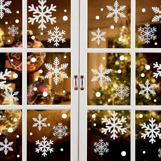 Giftmas - Fensteraufkleber - Weihnachten - Fensterdekoration zu Weihnachten - Weihnachtsaufkleber - Fensteraufkleber Kinder - Weihnachtsdekoration für Innenräume - Weihnachtsdekoration - 45 Stück