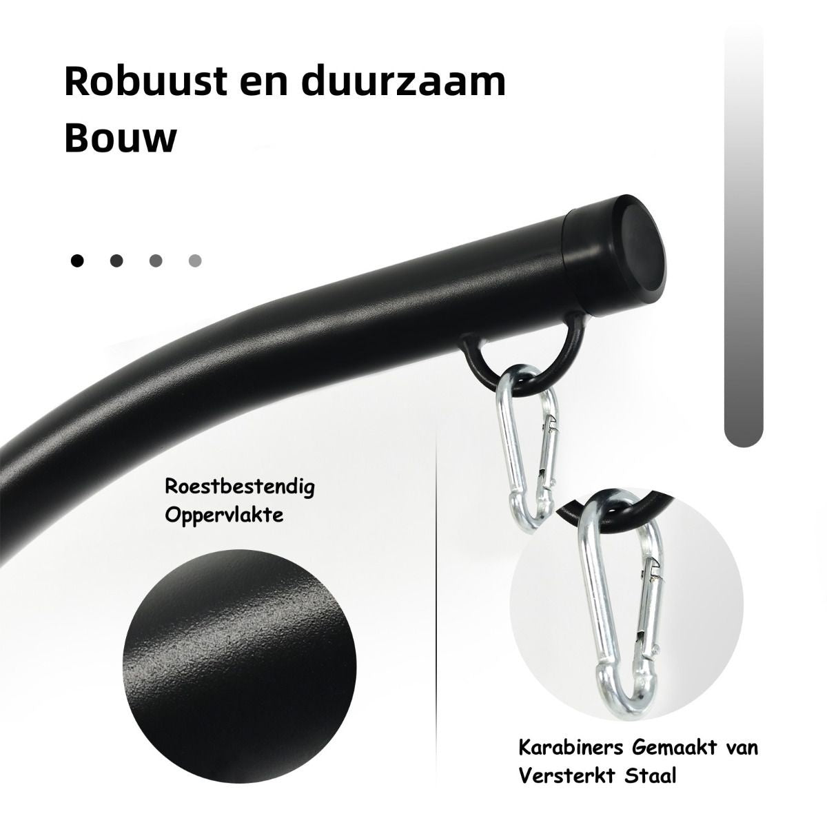 Coast C-förmiger Hängestuhlständer - 207cm - 150kg Tragkraft - Schwarz