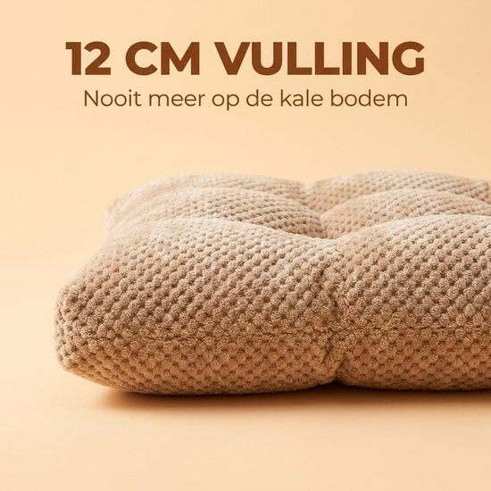 Hundekissen 100 x 70 cm – XXL-Liegeplatzkissen – Braunes Hundebett – Großes Tierkissen – Luxuriöse Hundematte