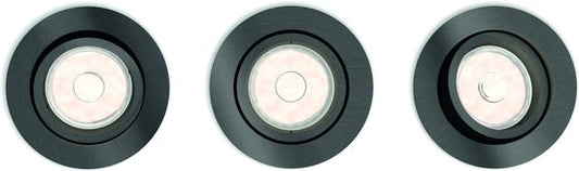 Philips Donegal Einbaustrahler - 3-Licht - grau - rund