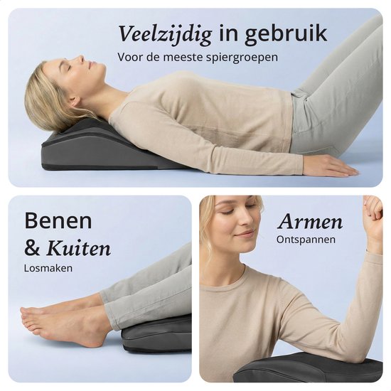 Lifeproducts Massagekissen für Nacken und Rücken – Nackenmassagegerät – Rückenmassage – Shiatsu-Nackenmassagegerät mit Wärme- und Vibrationsfunktion