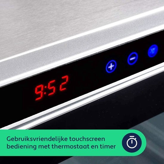 Vita5 Nobel PRO 10 Dörrgerät - Trockenschrank - Edelstahl - 24-Stunden-Timer - LED-Bedienfeld - Dörrgerät - 10 Schichten
