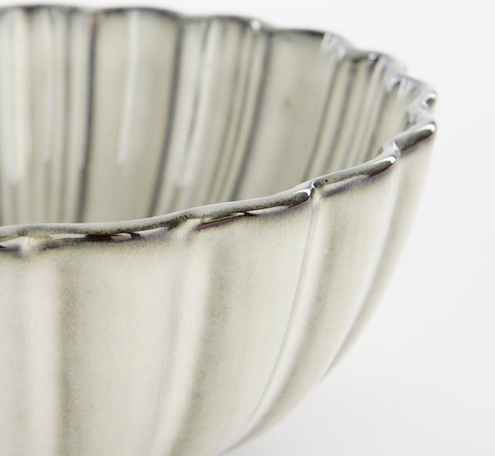Mica Decorations Korfu Schale - H9 x Ø17 cm - Keramik - Grau