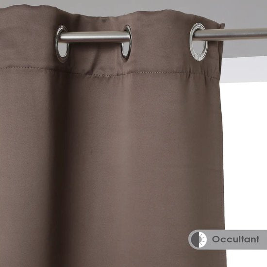 Verdunkelungsvorhänge – 135 x 240 cm – 2 Stück – taupe
