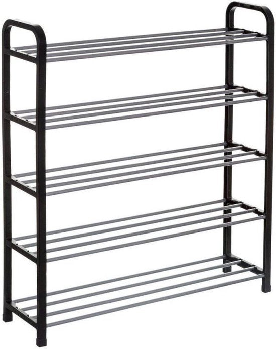 Schuhregal 76 x 20 x 71 cm – Schwarz