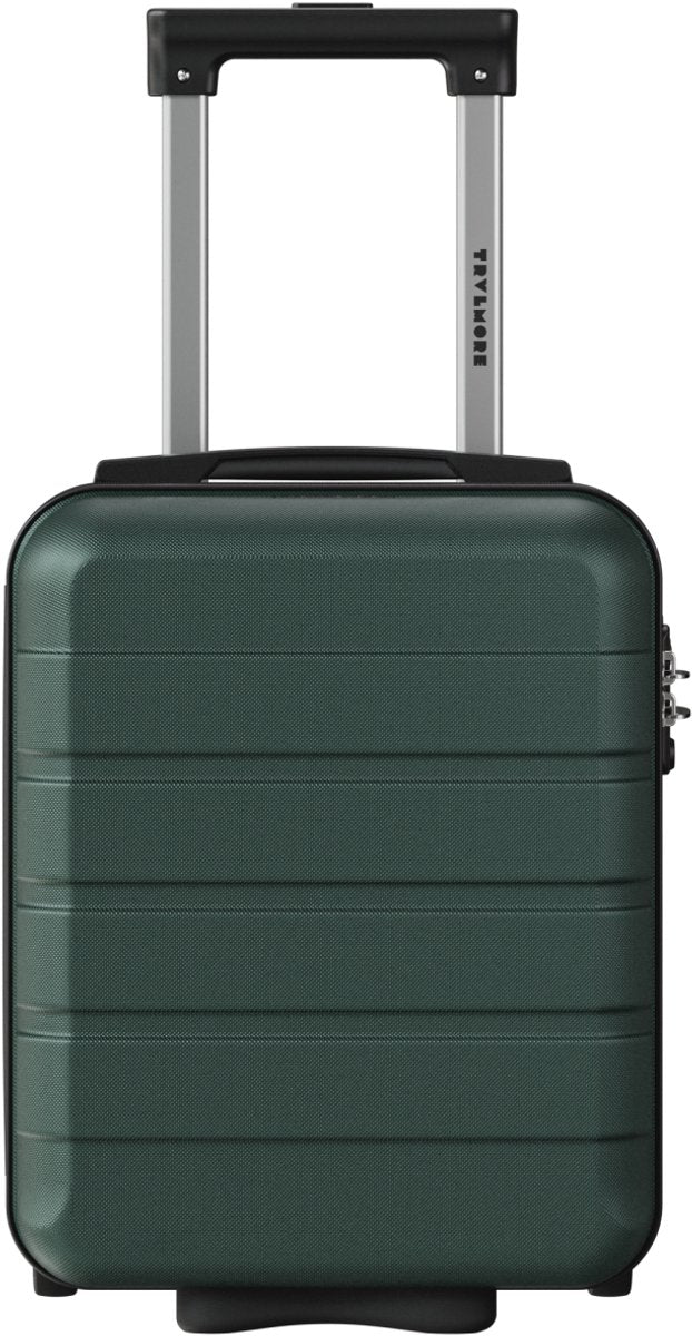 TRVLMORE Handgepäckkoffer für unter den Sitz – 40 x 30 x 20 cm – 24 l – TSA-Schloss – 2 Rollen – Dunkelgrün