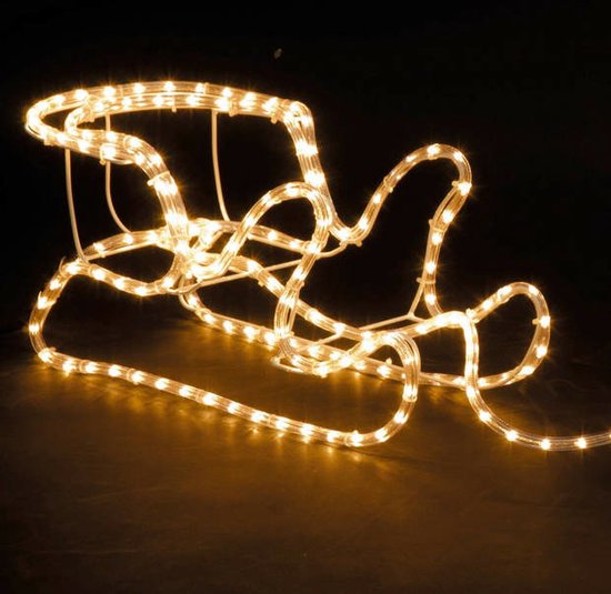 Generische Weihnachtsbeleuchtung Rentier mit Schlitten - Warmweiß