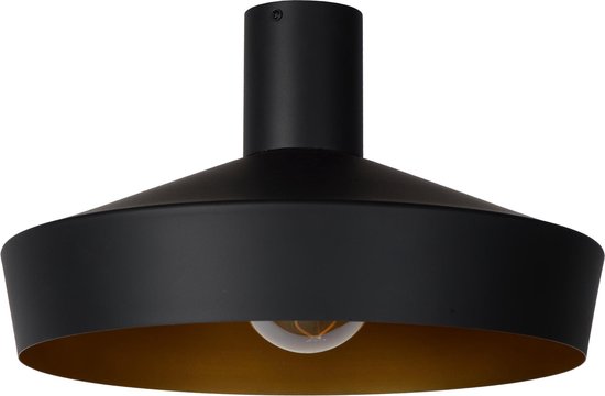 Lucide CARDIFF – Deckenleuchte – Ø 40 cm – 1xE27 – Schwarz