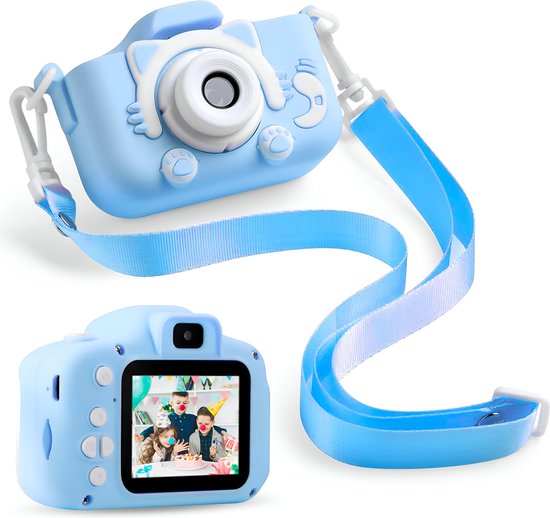 Bambini Kinderkamera - Digitalkamera für Kinder - Digitalkamera - Kinderkamera - 1080P HD - Blau