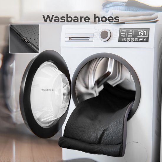 CozySense® Orthopädisches Hundekissen - 60 X 42 cm - Größe S - Wasserfest - Geeignet als Sitzkissen & Hundebett - Waschbarer Bezug - Schwarz