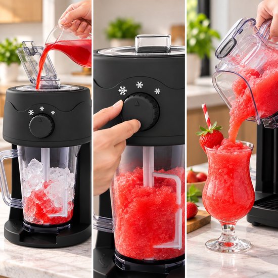 Nexxt Slushy-Maschine und Eiszerkleinerer – 1 Liter – 3 Mahlstufen – 30 W