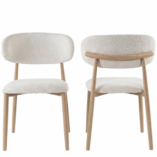 Bayt Japandi Esszimmerstühle – 2er-Set – Beige