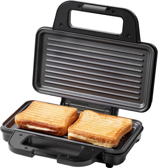 Tomado TGP2002S Sandwichtoaster für 2 Sandwiches – Grillplatte – Panini – PFAS-frei – 1000 Watt – Edelstahl