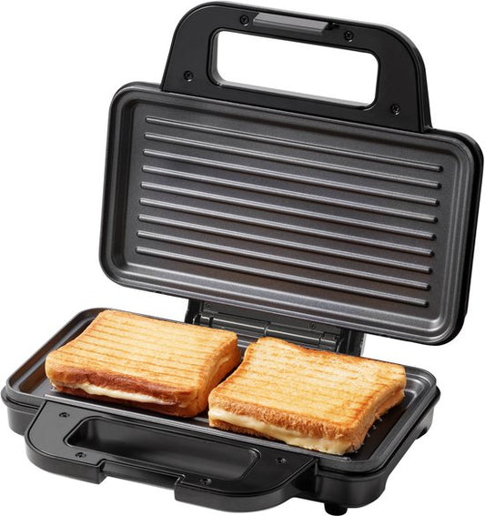 Tomado TGP2002S Sandwichtoaster für 2 Sandwiches – Grillplatte – Panini – PFAS-frei – 1000 Watt – Edelstahl