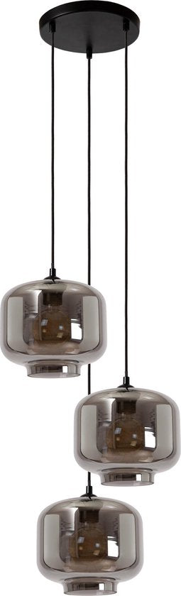 Lucide MEDINE – Hängeleuchte – Ø 46 cm – 3xE27 – Fumé
