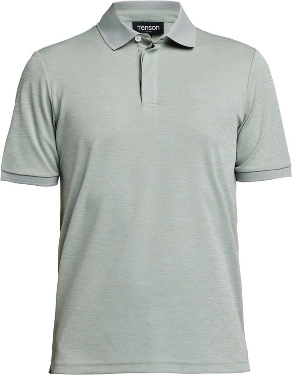 Tenson TXlite Melange Polo 465018060 - Grau-Grün - 4XL