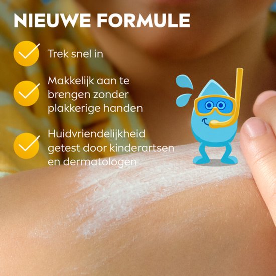NIVEA SUN Kids Ultra Sonnencreme LSF 50 für Kinder – LSF 50+ – Sehr wasserfest – Sonnencreme für Gesicht und Körper – 150 ml