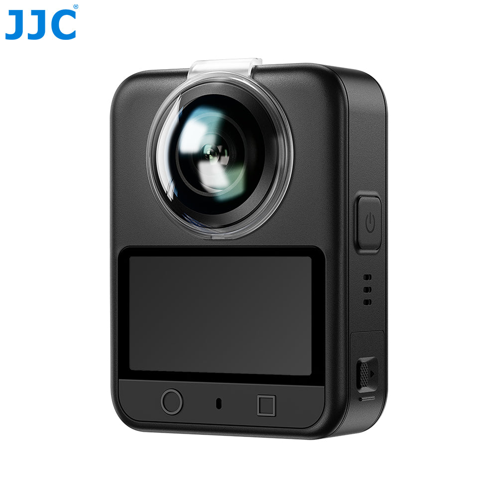 JJC Objektivschutz für DJI Osmo 360 und Osmo 360 II – 2er-Set – 95–98 % Lichtdurchlässigkeit – Antireflex und wasserabweisend – Transparent