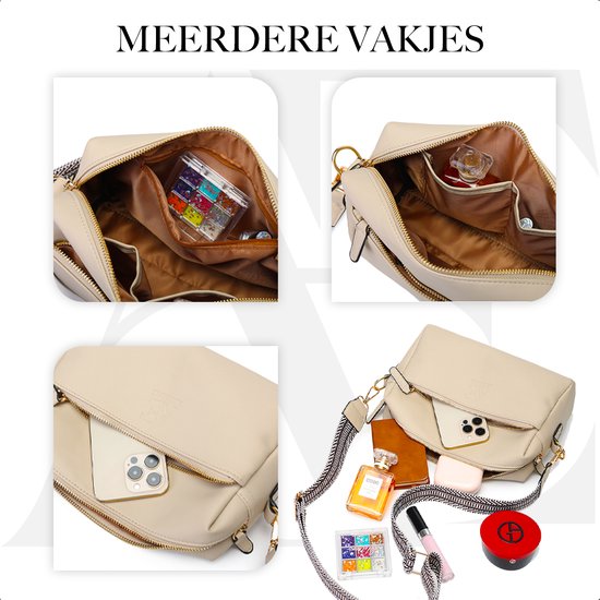 Aramae® - Umhängetasche Damen - Umhängetaschen - Umhängetasche - Handytasche - Matt Beige