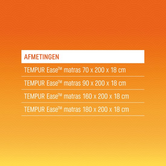 EASE™ by TEMPUR® Matratze - Hergestellt aus TEMPUR® Material - 18 cm dick - Memory Foam Matratze - Mittlerer Härtegrad - 160x200x18cm