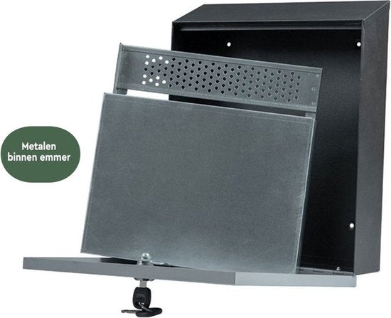 BRASQ Wandaschenbecher Schwarz - Aschenbecher - Outdoor Aschenbecher - Wandaschenbecher abschließbar