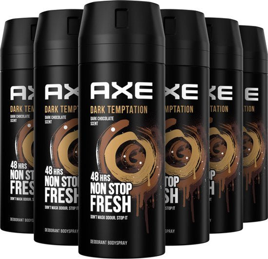 Axe – Deodorant – Spray – Dark Temptation – 48 Stunden – 150 ml x 6