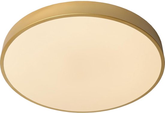 Lucide UNAR – Deckenleuchte – Ø 49,5 cm – LED 3-Stufen-Dimmer – 1x36 W, 2700 K – Mattgold / Messing