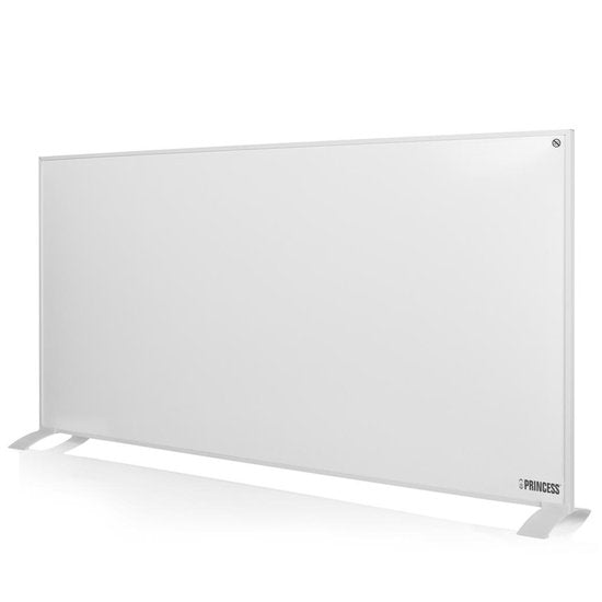 Infrarot-Heizpaneel – Princess Elektroheizung 700 W – 125 x 65 cm – Infrarot-Heizung – Infrarot-Heizpaneel 348070 – Inklusive mobiler App – Smart – WLAN – mit App – Freistehend/Wandmontage – Energieeffizient – Versetzbares Infrarot-Heizpaneel – Weiß