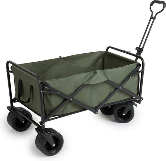 909 Bollerwagen für den Außenbereich - faltbar - maximale Tragfähigkeit 80 KG - 100x57x99cm - Grün