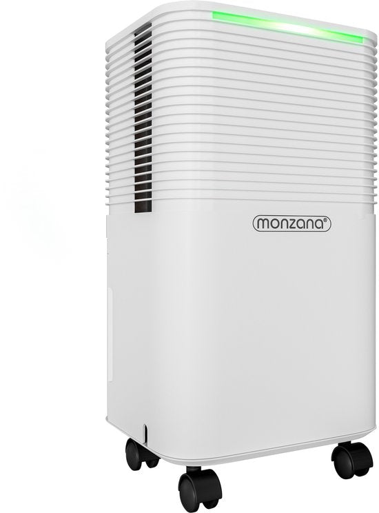 Monzana Luftentfeuchter - 12L/Tag Leise <38 dB 200W 20m² Räder - Weiß