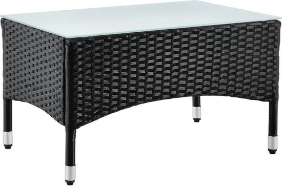 Polyrotan Lounge Set Fort Myers - Schwarz