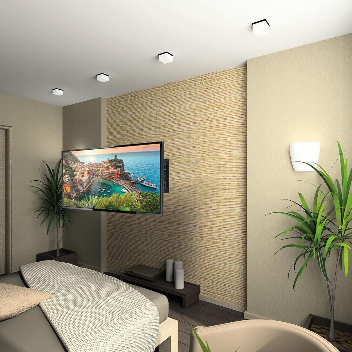 LifeGoods TV-Halterung - drehbar und neigbar - 26 bis 55 Zoll - bis zu 30 KG - Schwarz