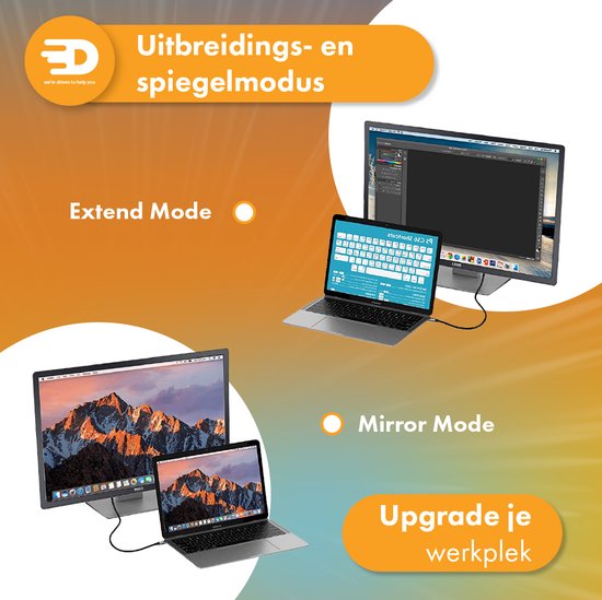 USB C zu Displayport Kabel - 8K 60Hz 4K 120Hz - Thunderbolt 3 - Geeignet für Apple / iMac / Macbook (Pro) - 1,8 Meter