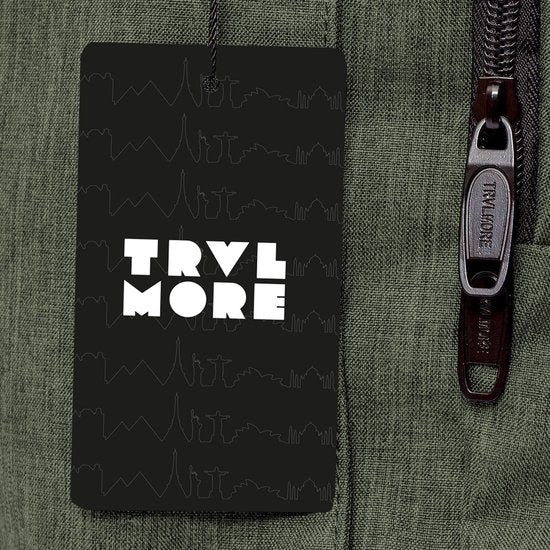 TRVLMORE Rucksack - 28L - 15.6 Zoll - Laptop-Rucksack - Schultasche - Unisex - Spritzwassergeschützt Grün