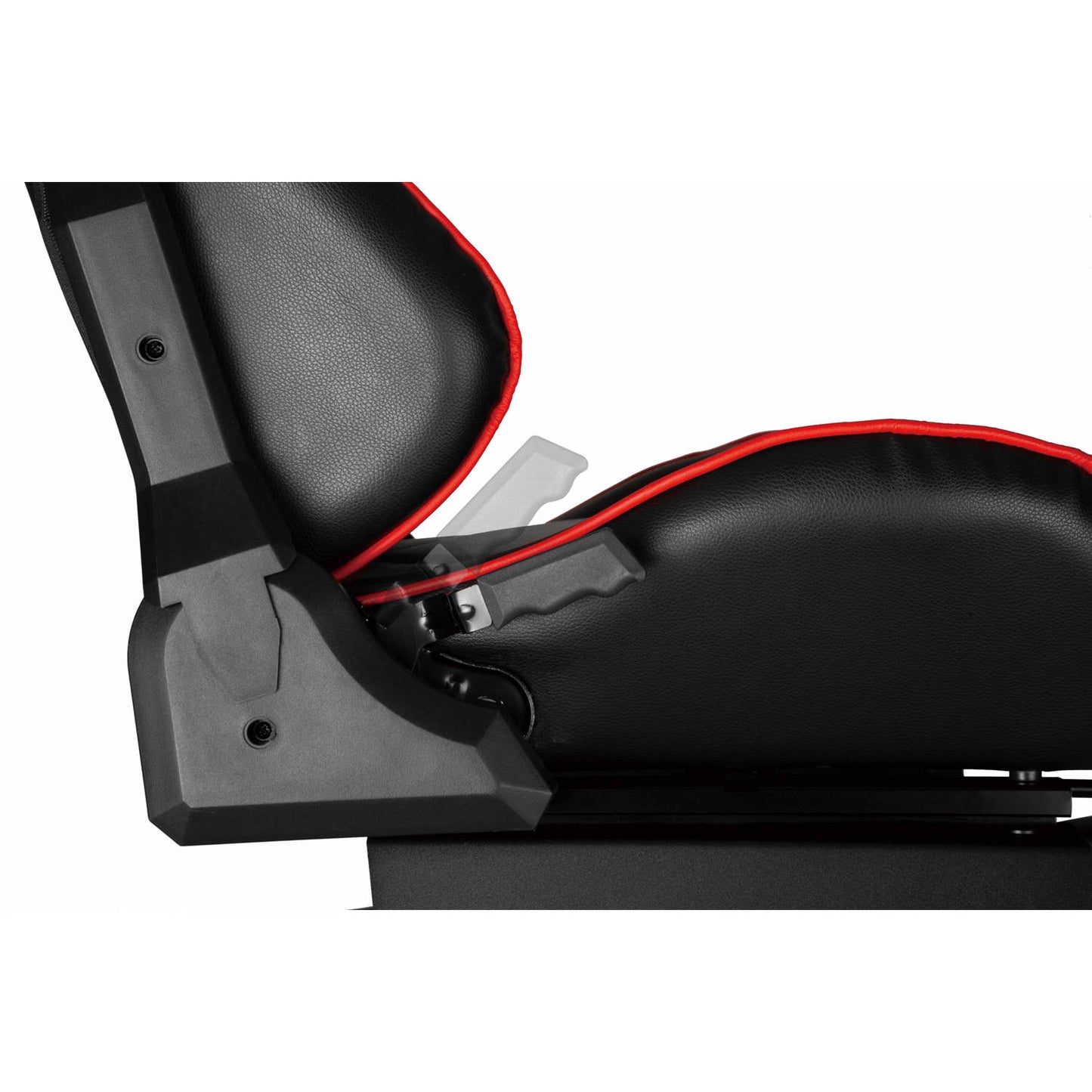 VDD Gaming Racing Seat Cockpit-Simulator - Vollständig einstellbar - 55 x 130 x 110 cm - Schwarz mit Rot