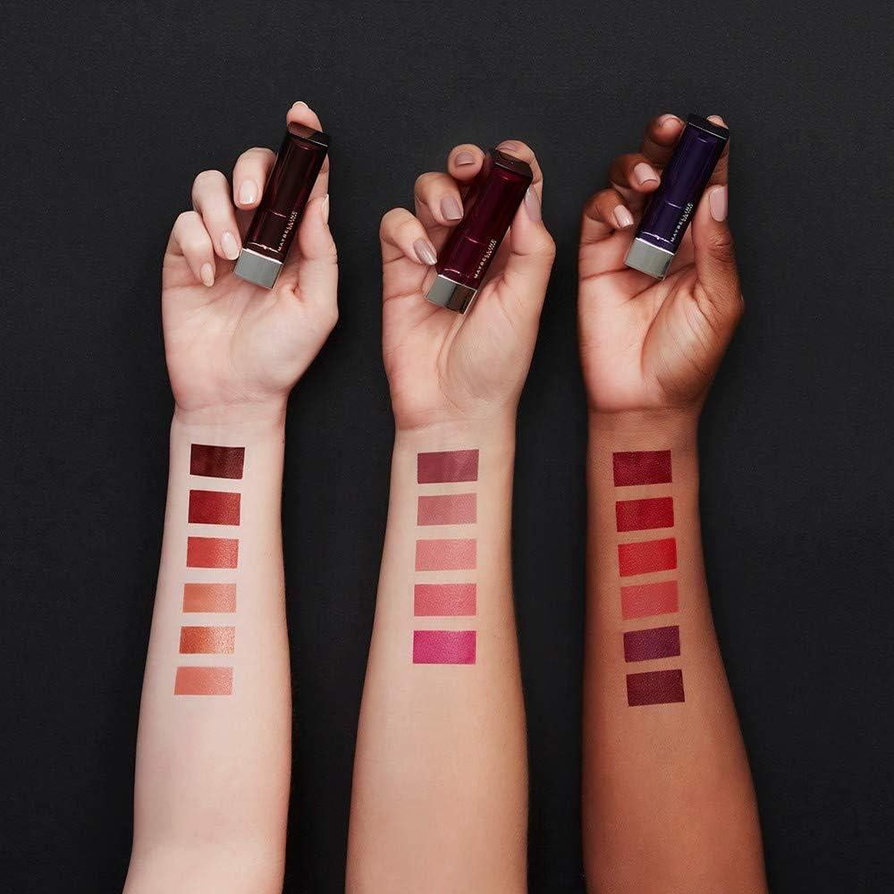 Maybelline Color Sensational Lippenstift – 338 Midnight Plum – Tiefes Violett – Cremige Formel mit Honignektar