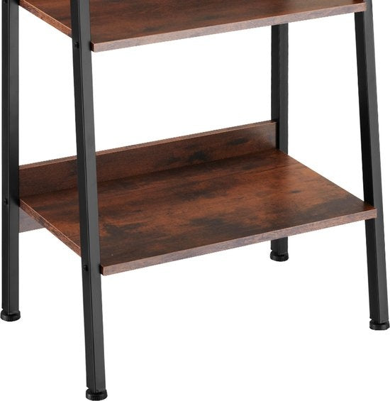 tectake - Wandregal Leiterregal Bücherregal - Chatham industrial dunkelbraun - 404702