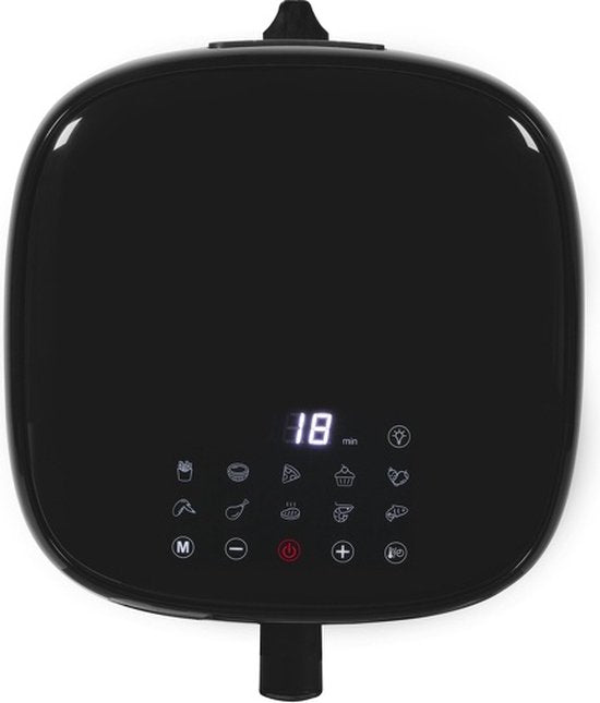 Wartmann Airfryer Compact - PFAS-freie Heißluftfritteuse mit Sichtfenster - 6 Liter - 10 Programme - 1500 Watt - Schwarz