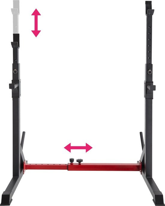 tectake - Hockergestell - Hockergestell - Apollo - schwarz / rot - 404236
